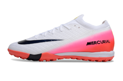 Unisex Nike Air Zoom Mercurial Vapor 16 Elite TF Football Shoes - White/Black/Pink