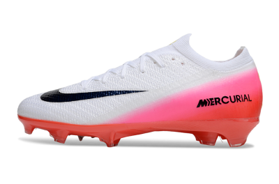 Unisex Nike Air Zoom Mercurial Vapor 16 Elite FG Football Boots - White/Black/Pink