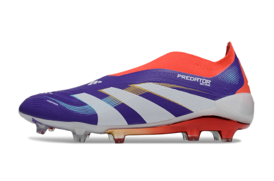 Unisex Adidas Predator 25 Elite Laceless FG Football Boots - Blue/White/Red