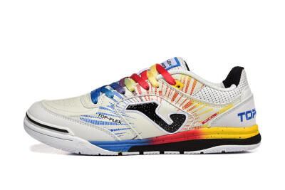 Men's Joma Top Flex IC Football Shoes - Beige/Red/Yellow