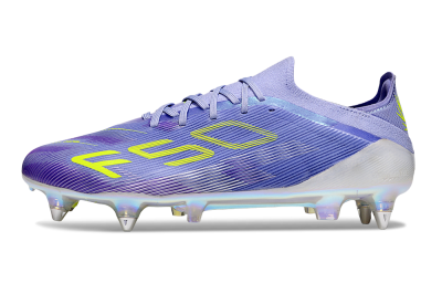 Men's Adidas F50 Elite SG Football Boots - Purple/Yellow/Silver