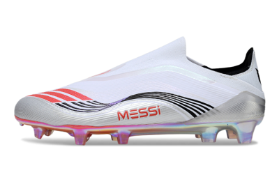 Unisex Messi x Adidas F50 Elite FG Football Boots - White/Silver/Red