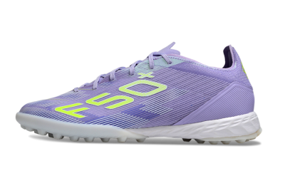 Men's Adidas F50+ Pro TF Football Shoes - Purple/Yellow/White