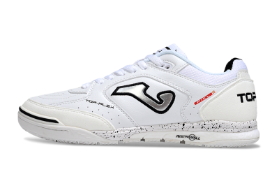 Men's Joma Top Flex IC Football Shoes - White/Silver/Black