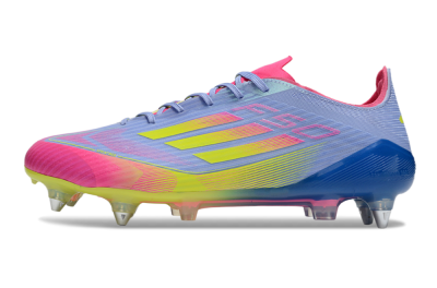Men's Adidas F50 Elite SG Football Boots - Blue/Yellow/Pink