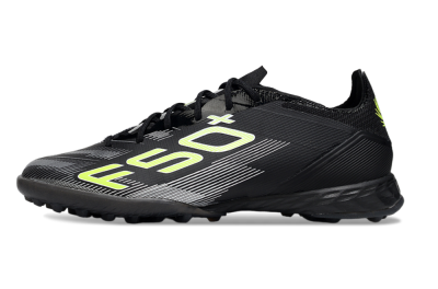 Men's Adidas F50 Pro TF Football Shoes - Black/Yellow/White