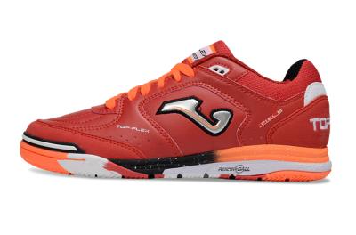 Men's Joma Top Flex IC Football Shoes - Red/Silver/Black