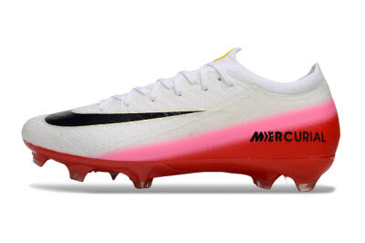 Unisex Nike Air Zoom Mercurial Vapor 16 Elite FG Football Boots - White/Pink/Red