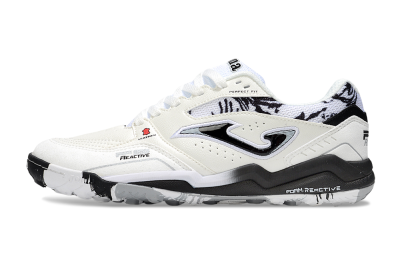 Men's Joma Top Flex TF Football Shoes - Beige/Black/White