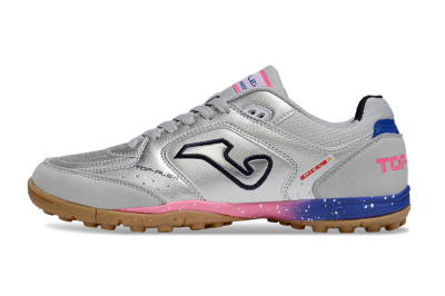 Men's Joma Top Flex TF Football Shoes - Silver/Pink/Blue