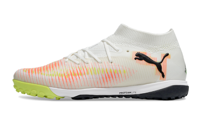 Men's Puma Future 8 Ultimate TF Football Shoes - Beige/Red/Yellow