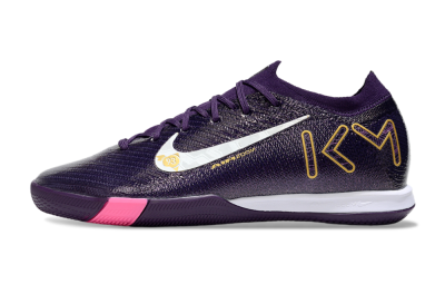 Men's Nike Air Zoom Mercurial Vapor 16 Elite IC Football Shoes - Purple/White/Gold