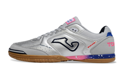 Men's Joma Top Flex IC Football Shoes - Silver/Pink/Blue