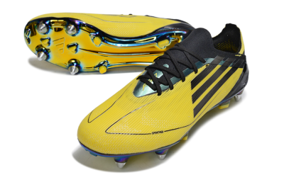 Men's Adidas F50 Elite SG Football Boots - Yellow/Black/Gold