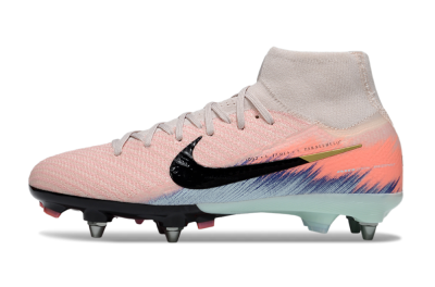 Men's Nike Air Zoom Mercurial Superfly 10 Elite SG Football Boots - Pink/Black/Blue