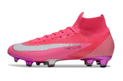 Men's Nike Air Zoom Mercurial Superfly 7 Elite FG Football Boots - Pink/Red/Silver