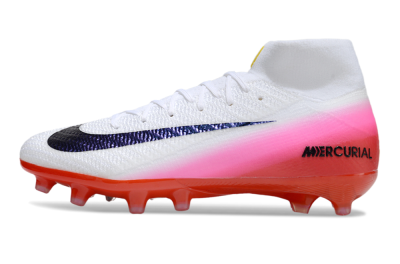 Unisex Nike Air Zoom Mercurial Superfly 10 Elite AG Football Boots - White/Black/Pink