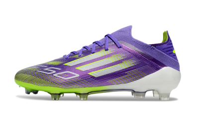 Men's Adidas F50 Elite FG Football Boots - Purple/Yellow/Silver