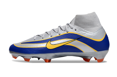 Unisex Nike Air Zoom Mercurial Superfly 10 Elite FG Football Boots - Silver/Yellow/Blue