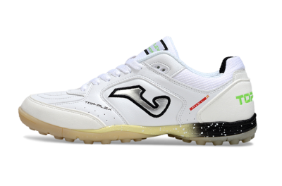 Men's Joma Top Flex TF Football Shoes - White/Silver/Black