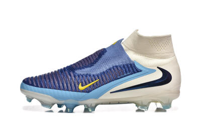 Men's Nike Phantom 6 Elite High FG Football Boots - Blue/Yellow/Black