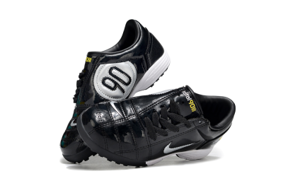 Kids Nike Total 90 III TF Football Shoes - Black/White/Yellow