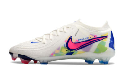 Men's Nike Phantom GX 2 Elite FG Football Boots - White/Pink/Blue