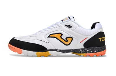 Men's Joma Top Flex TF Football Shoes - White/Yellow/Black