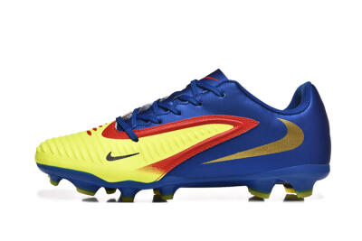 Men's Nike Phantom 6 Elite Low FG Football Boots - Yellow/Blue/Gold