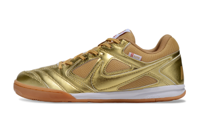 Men's Supreme x Nike SB Gato IC Football Shoes - Gold/White/Brown