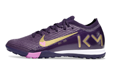 Unisex KM x Nike Air Zoom Mercurial Vapor 16 Elite TF Football Shoes - Purple/Gold/Pink