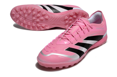 Men's Adidas Predator 25 Elite TF Football Shoes - Pink/Silver/Black