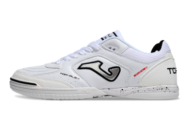 Men's Joma Top Flex IC Football Shoes - White/Silver/Black