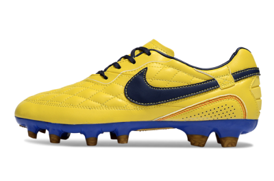Men's Nike Tiempo Legend R10 Elite FG Football Boots - Yellow/Black/Blue