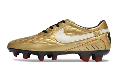 Men's Nike Tiempo Legend R10 Elite FG Football Boots - Gold/White/Red