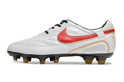 Men's Nike Tiempo Legend R10 Elite FG Football Boots - White/Red/Yellow