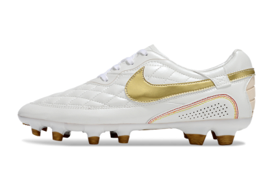 Men's Nike Tiempo Legend R10 Elite FG Football Boots - White/Gold/Red