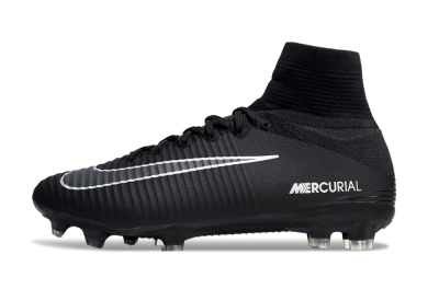 Men's Nike Zoom Mercurial Superfly 5 Elite FG Football Boots - Black/White