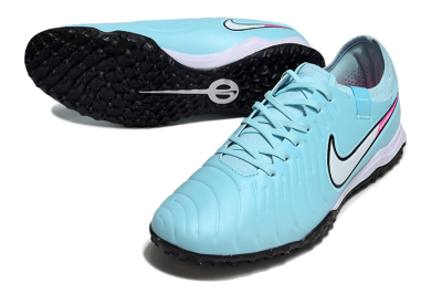 Men's Nike Tiempo Legend 10 Pro TF Football Shoes - Jade/White/Pink