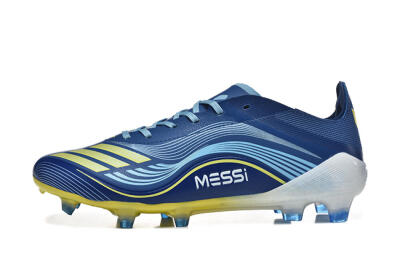 Men's Messi x Adidas F50 Elite FG Football Boots - Blue/Jade/Yellow