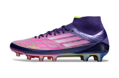 Men's Adidas F50+ Elite Mid FG Football Boots - Pink/Yellow/Purple
