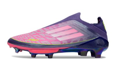Men's Adidas F50+ Lightstrike Pro Laceless FG Football Boots - Pink/Yellow/Purple