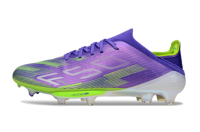 Unisex Adidas F50+ Lightstrike Pro FG Football Boots - Purple/Yellow/White