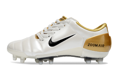 Men's Nike Air Zoom Total 90 III FG Football Boots - White/Black/Gold
