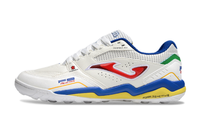 Men's Joma Top Flex TF Football Shoes - White/Red/Blue/Red