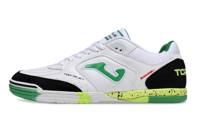 Men's Joma Top Flex IC Football Shoes - White/Yellow/Black