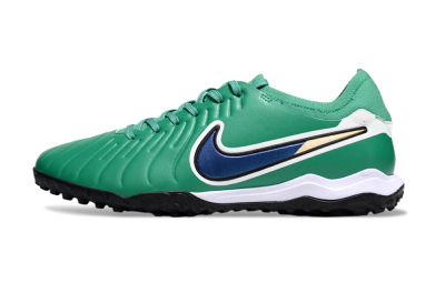 Men's Nike Tiempo Legend 10 Pro TF Football Shoes - Green/Blue/White