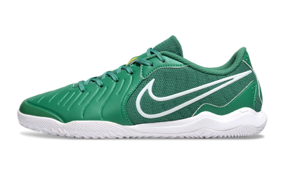 Men's Nike Tiempo Legend 10 Academy IC Football Shoes - Green/White