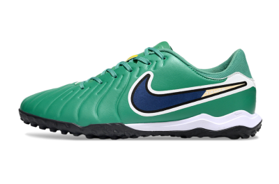 Men's Nike Tiempo Legend 10 Academy TF Football Shoes - Green/Blue/White