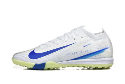 Men's Nike Air Zoom Mercurial Vapor 16 Elite TF Football Shoes - White/Blue/Beige